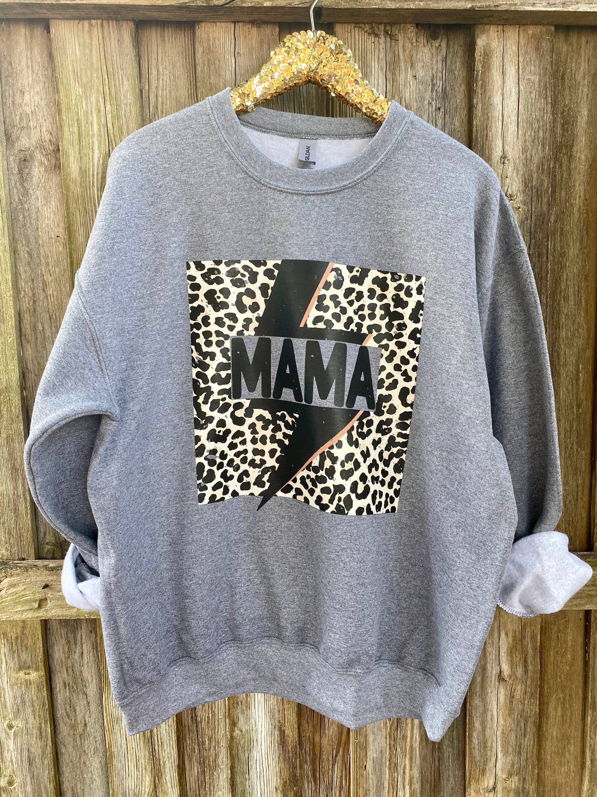 Mama Leopard Bolt Sweatshirt