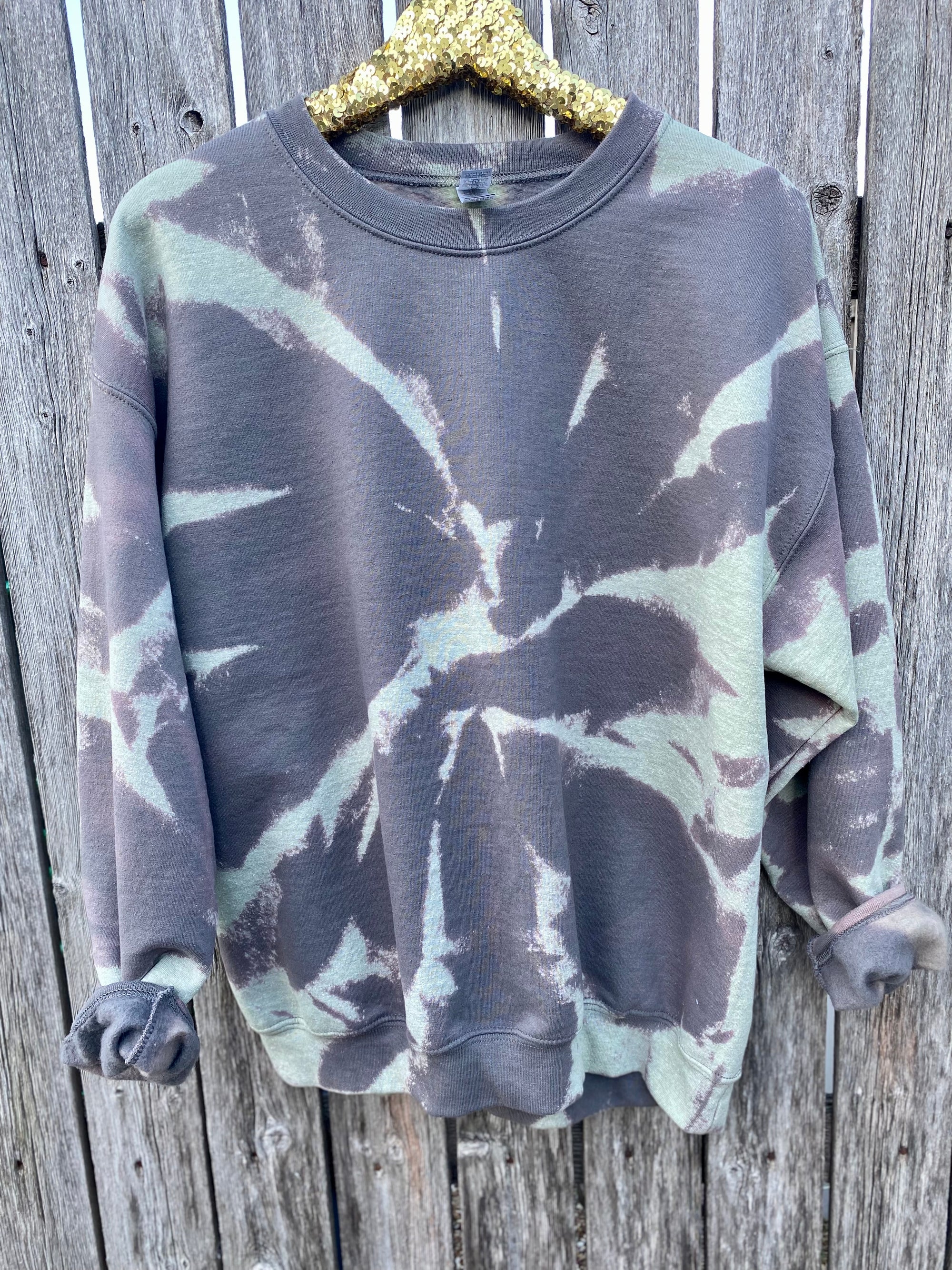 Charcoal Spiral Bleached Sweatshirt