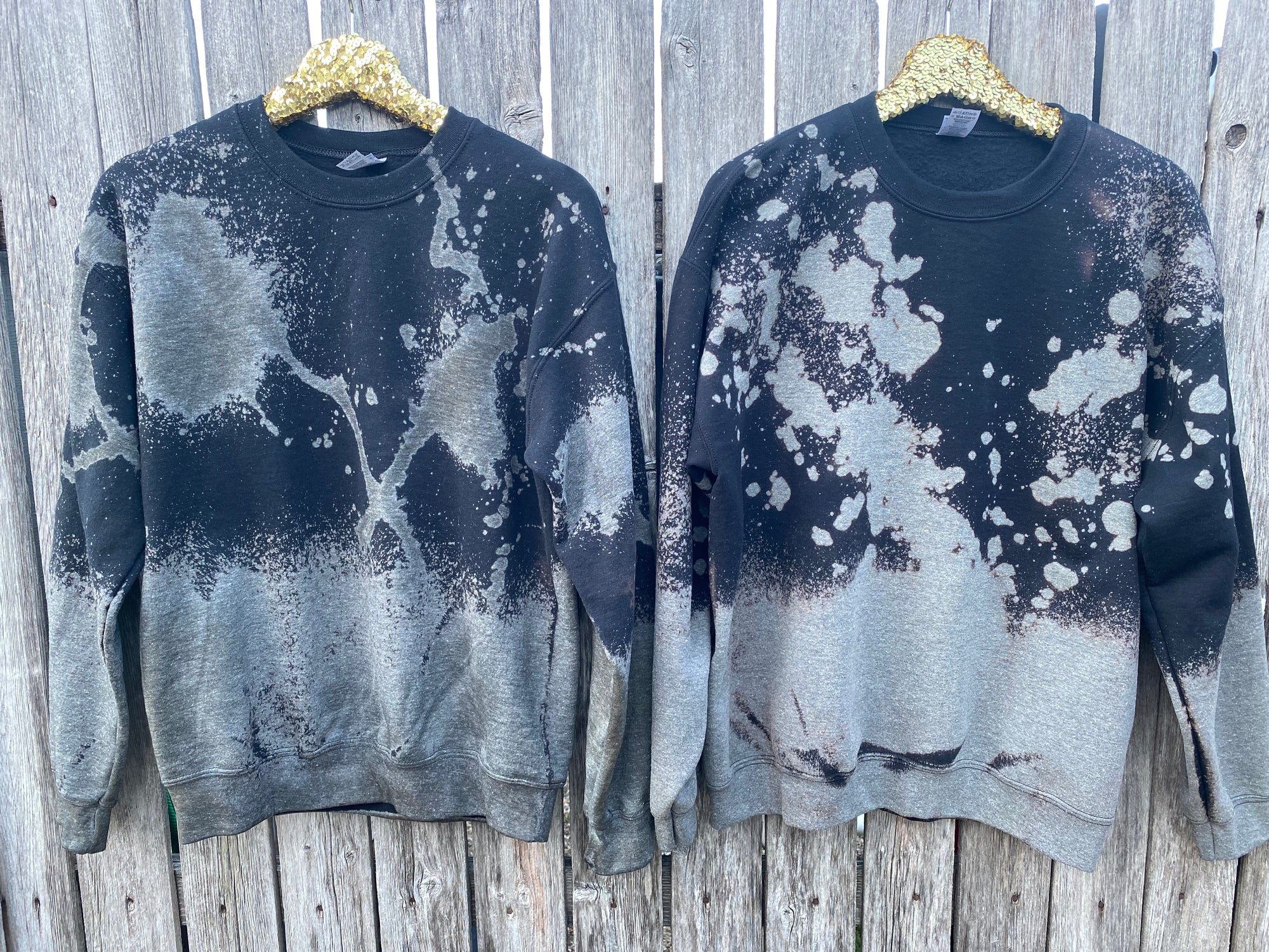 Black Splatter Bleached Sweatshirt